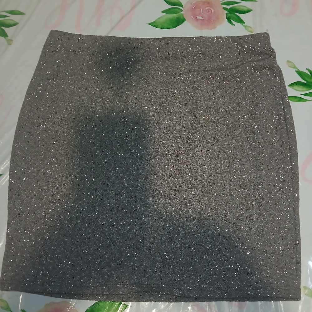 Timing Sparkling Gray Mini Skirt